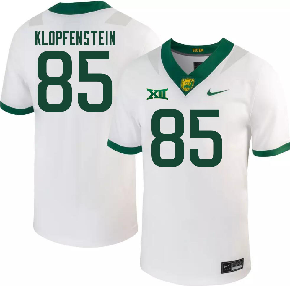 Men-Youth #85 Matthew Klopfenstein Baylor Bears 2023 College Football Jerseys Stitched Sale-White